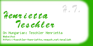 henrietta teschler business card